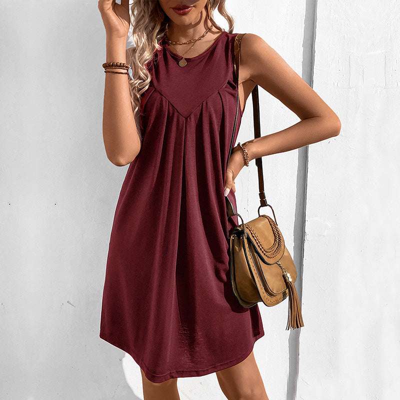 Solid Color Vest Dress, Trendy Women's Fashion, Wholesale Fashion - available at Sparq Mart