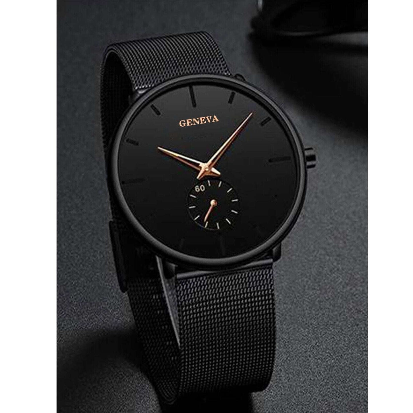 Men's Quartz Timepiece, Ultra Thin Watch, Waterproof Business Watch - available at Sparq Mart