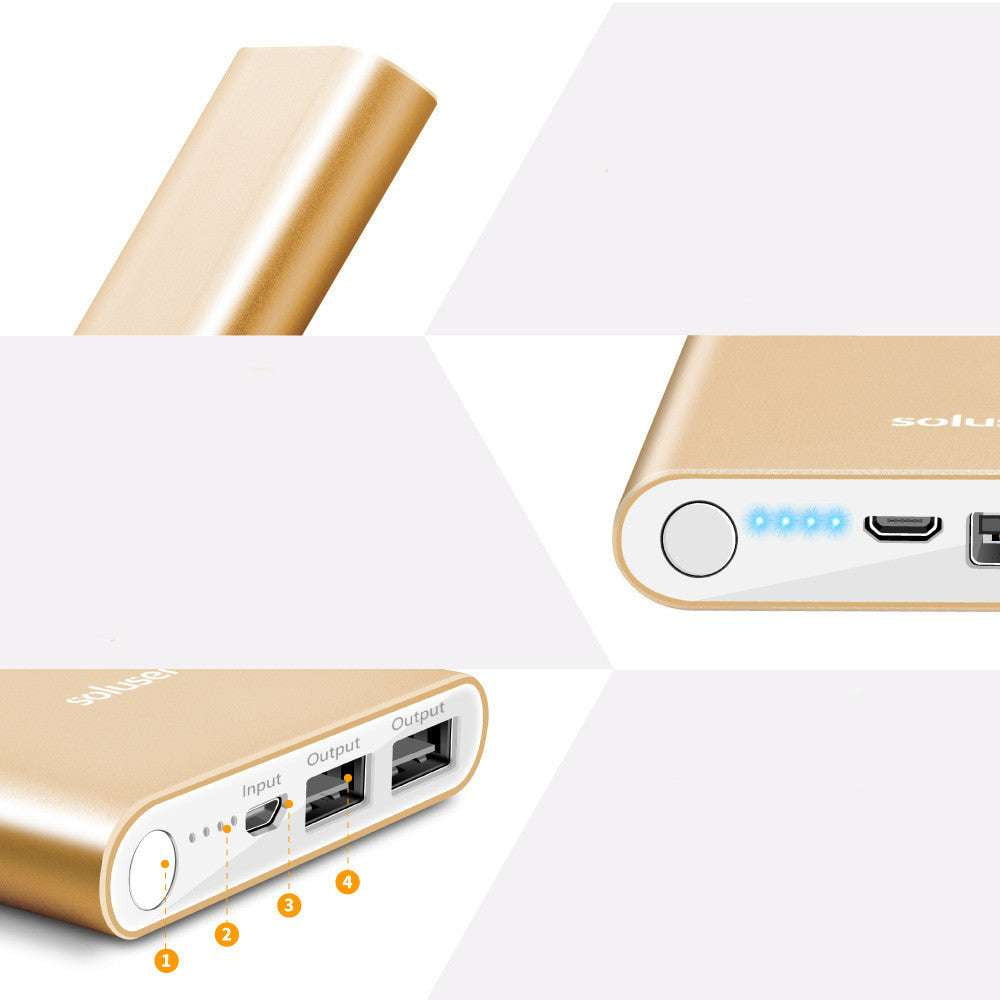 Durable Aluminum Battery, High-Capacity Power Bank, Portable Charger 12000mAh - available at Sparq Mart