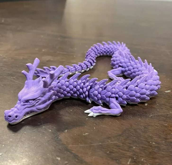 3D Dragon Sculpture, Articulated Dragon Toy, PLA Printed Collectible - available at Sparq Mart