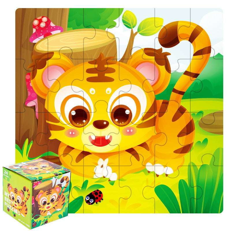 animal traffic game, cartoon dinosaur puzzle, kids wooden playset - available at Sparq Mart