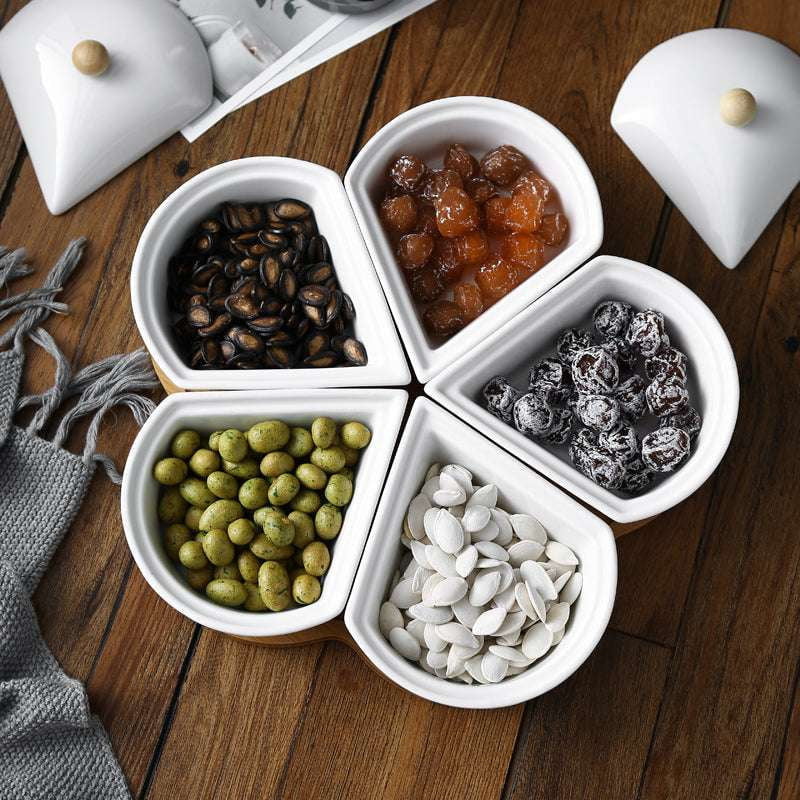 Ceramic Fruit Plate, Snack Organizer, Stylish Design - available at Sparq Mart