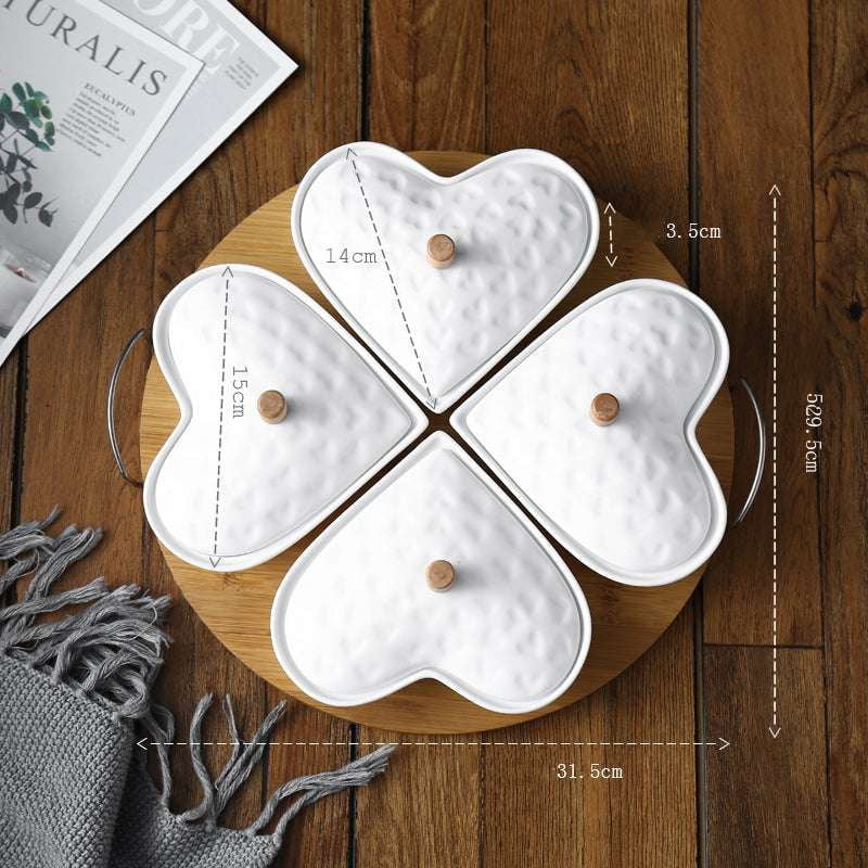 Ceramic Fruit Plate, Snack Organizer, Stylish Design - available at Sparq Mart