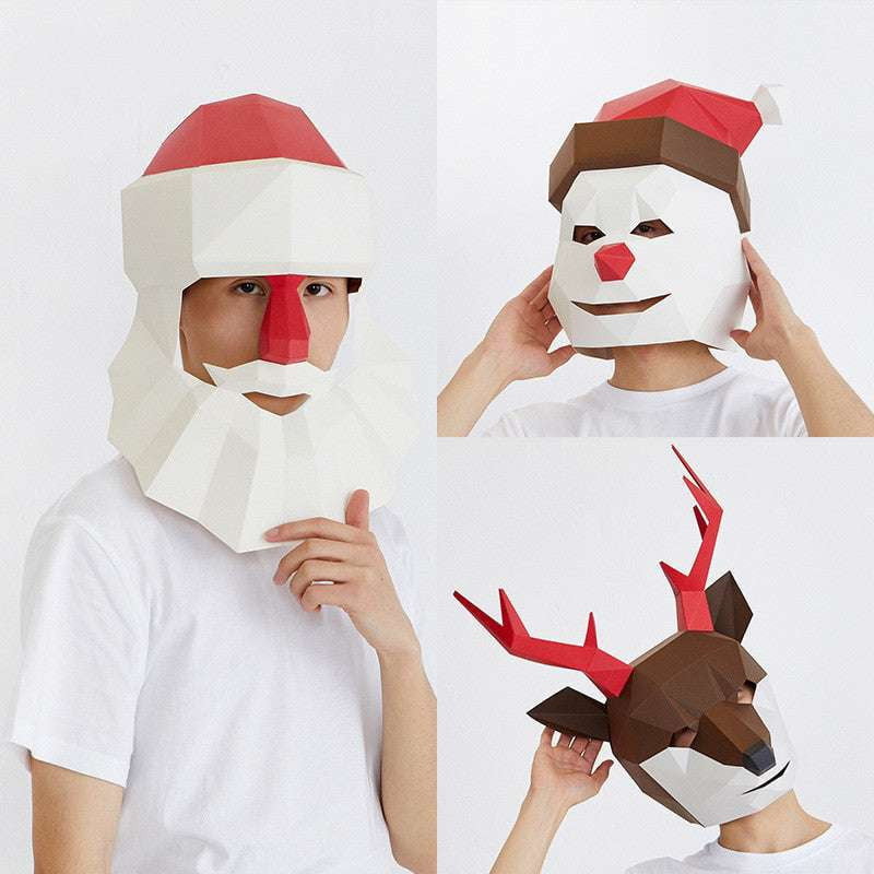 Christmas headgear, creative paper headdress, DIY Christmas mask - available at Sparq Mart