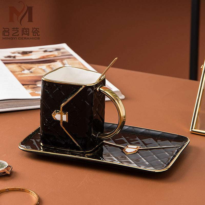 Chic Coffee Mug, Designer Dessert Cups, Novelty Coffee Set - available at Sparq Mart