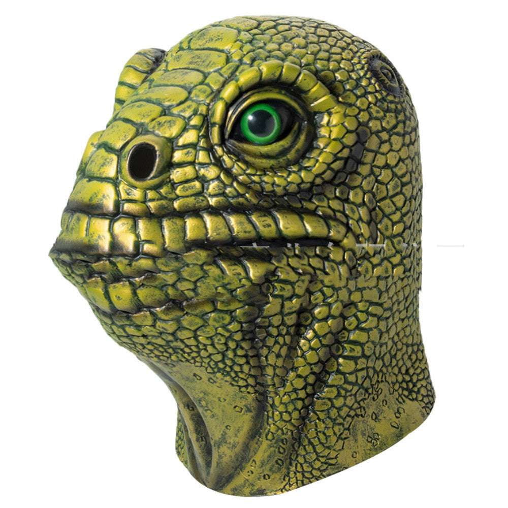 Funny Horror Mask, Latex Party Headgear, Lizard Man Costume Mask - available at Sparq Mart