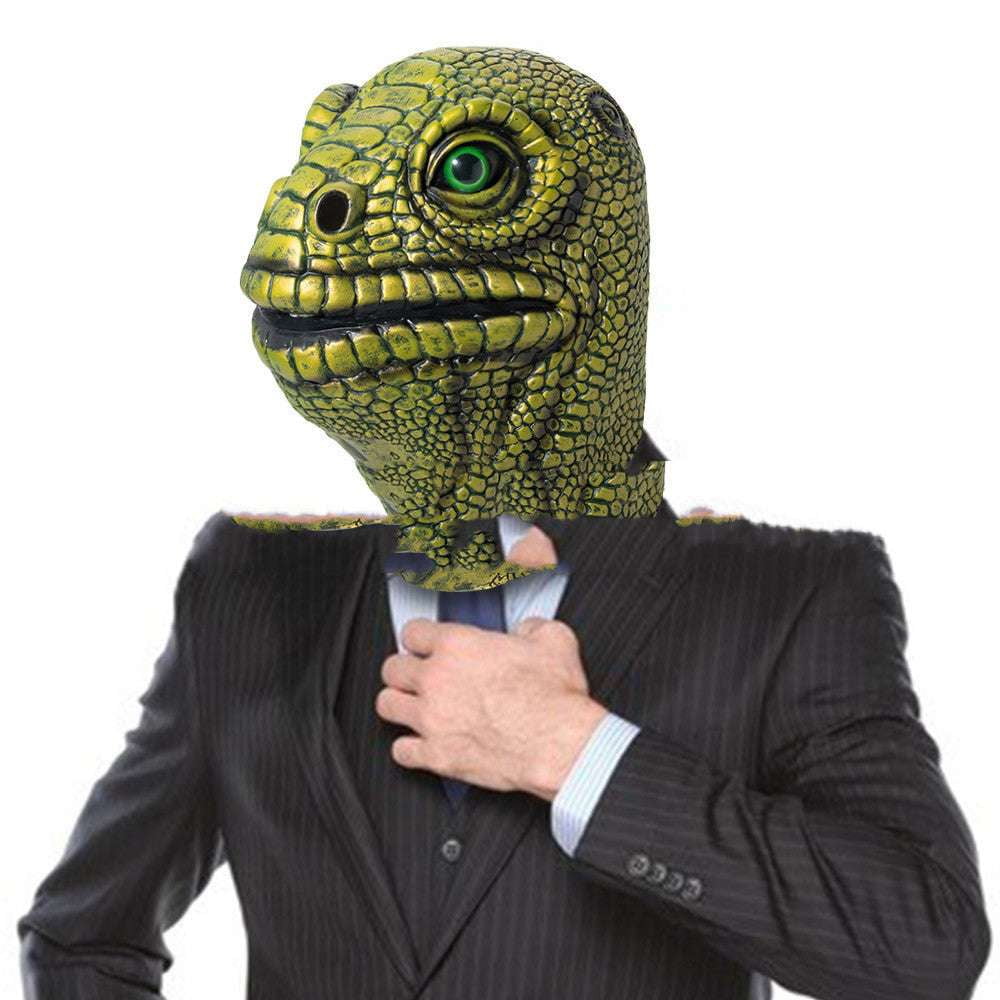 Funny Horror Mask, Latex Party Headgear, Lizard Man Costume Mask - available at Sparq Mart