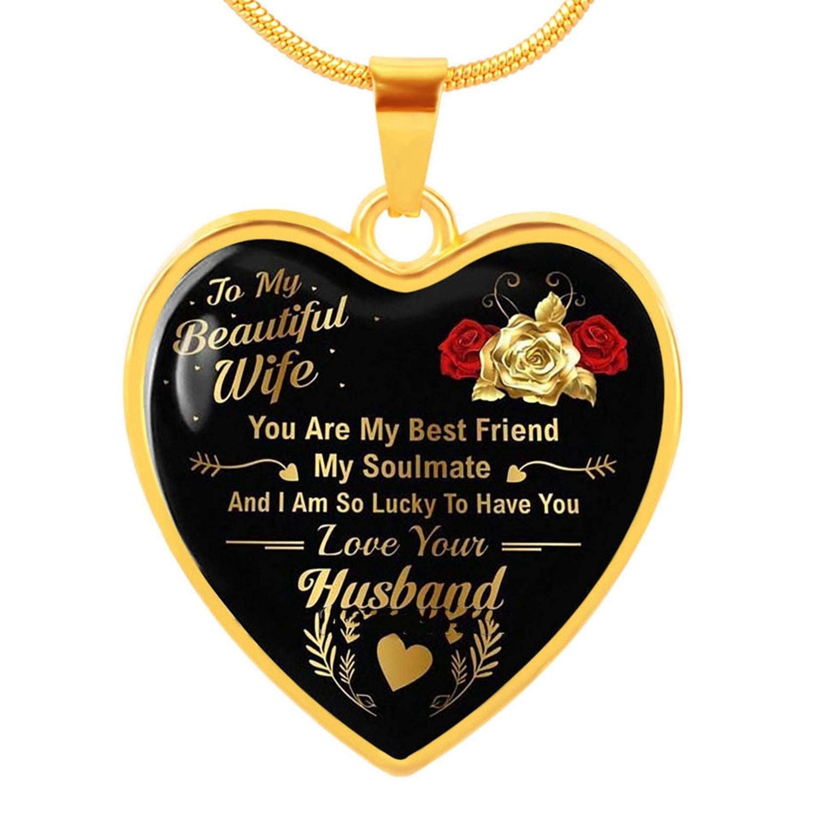 Couples' Gift Necklace, Romantic Love Pendant, Sentimental Jewelry Gift - available at Sparq Mart