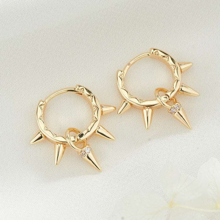 Gold Angle Earrings, Personality Stud Earrings, Unique Pointed Earrings - available at Sparq Mart