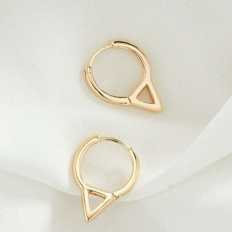 Gold Angle Earrings, Personality Stud Earrings, Unique Pointed Earrings - available at Sparq Mart