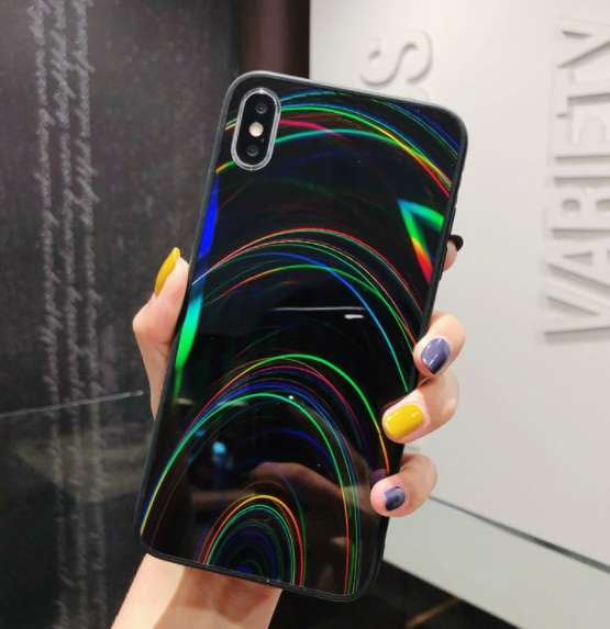 Acrylic Phone Cover, Rainbow Jelly Case, Striped Back Case - available at Sparq Mart