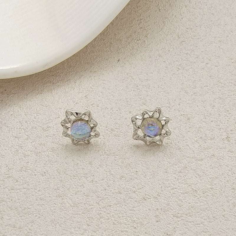 Irregular Earring Design, Silver Personality Earrings, Unique Flower Earrings - available at Sparq Mart