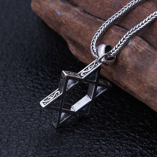 Silver Star Jewelry, Star Necklace Unisex, Thai Silver Pendant - available at Sparq Mart