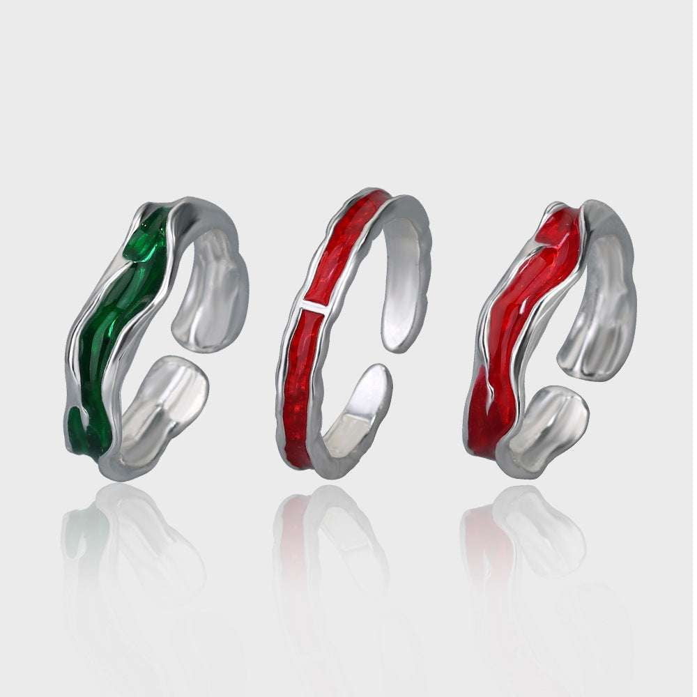 Adjustable Red Ring, Lifetime Jewelry Collection, Wave Ring Set - available at Sparq Mart