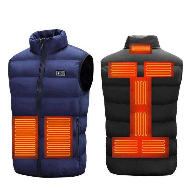 casual vest style, plus-size outerwear, USB heated vest - available at Sparq Mart