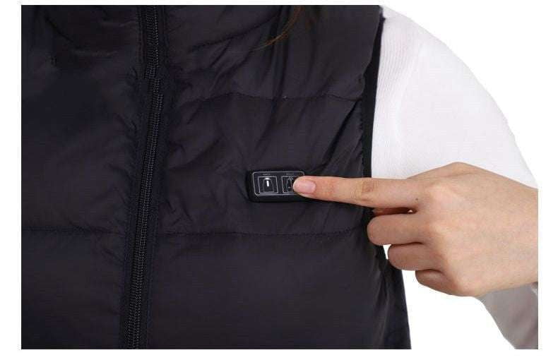 casual vest style, plus-size outerwear, USB heated vest - available at Sparq Mart