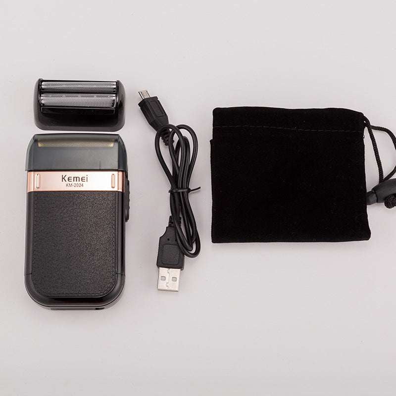 durable electric razor, golden head shaver, USB electric shaver - available at Sparq Mart