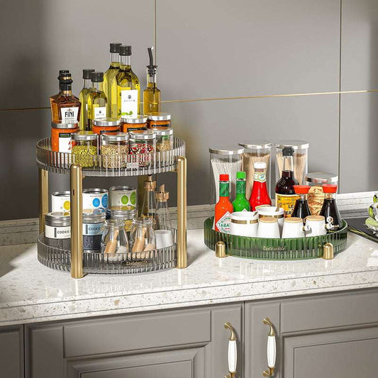 Kitchen Rotating Shelf, Luxury Desktop Shelf, Multifunctional Storage Organizer - available at Sparq Mart