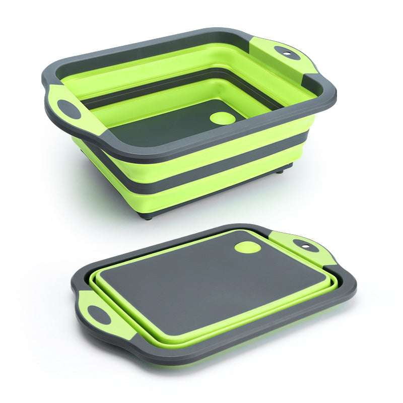 Folding Cutting Board Sink, Kitchen Space-Saving Basket, Multifunctional Draining Board - available at Sparq Mart