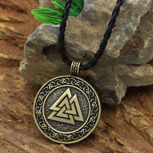 Norse Amulet Pendant, Odin Symbol Jewelry, Viking Rune Necklace - available at Sparq Mart