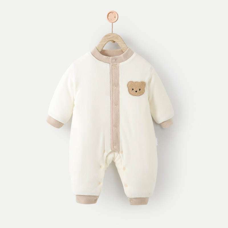 Cozy Baby Outfit, Fleece Lined Jumpsuit, Infant Winter Apparel - available at Sparq Mart