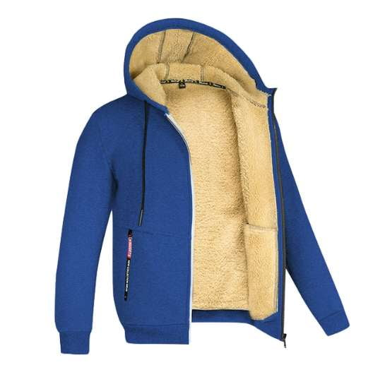 Cozy Cardigan Outerwear, Fleece Zip Cardigan, Warm Winter Sweater - available at Sparq Mart