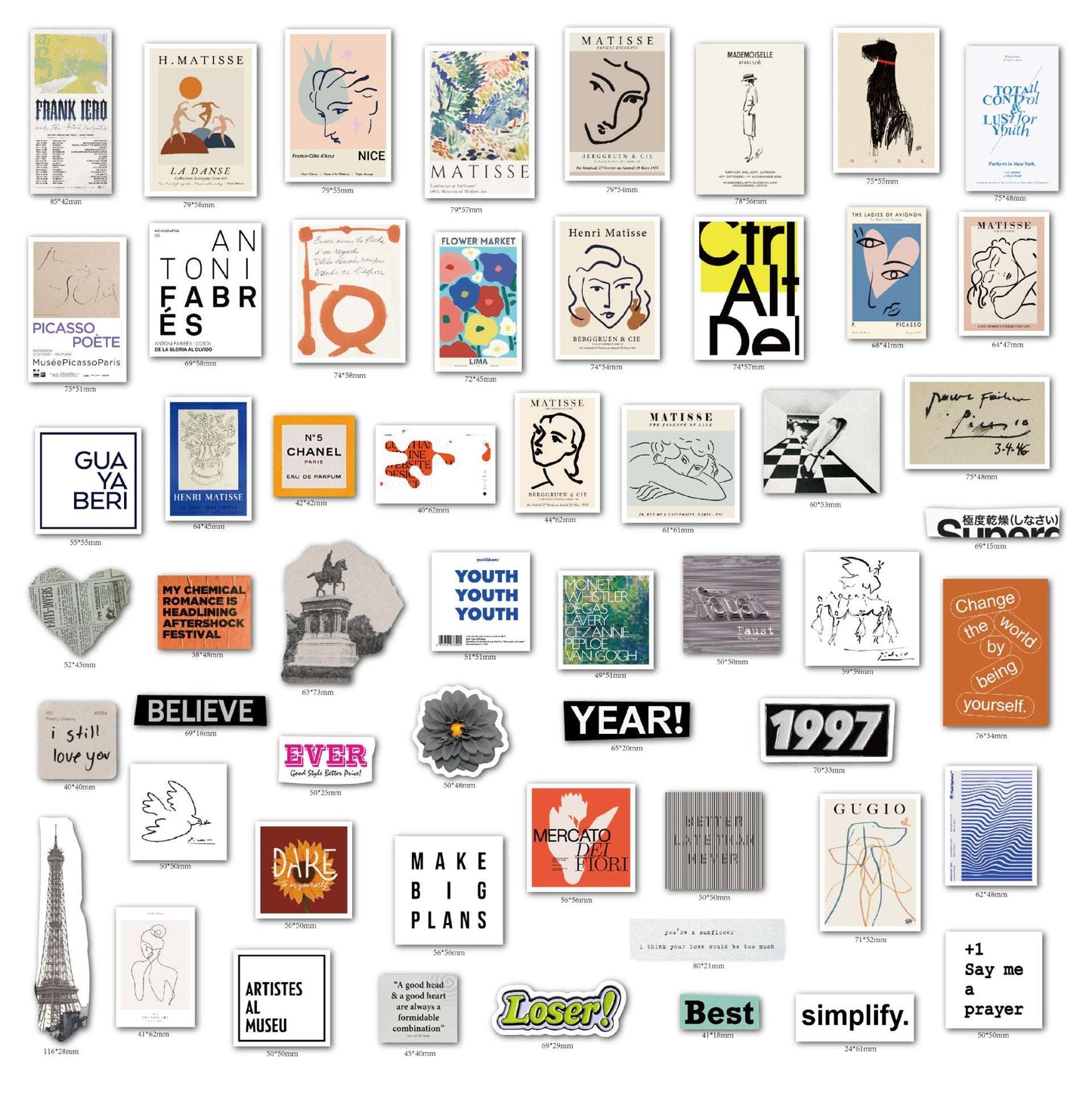 DIY Art Sticker, Pop Art Vintage Sticker, Waterproof Laptop Tablet Stickers - available at Sparq Mart