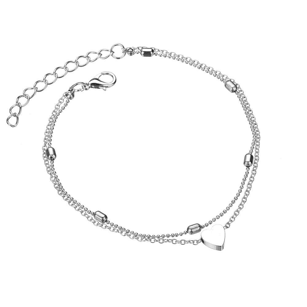 Double Layer Anklet, Love Beach Anklet, Women's Fashion Anklet - available at Sparq Mart