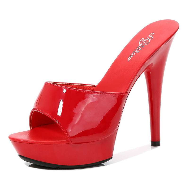 One Word Strap, Stiletto Slippers, Women's Fashion Heels - available at Sparq Mart