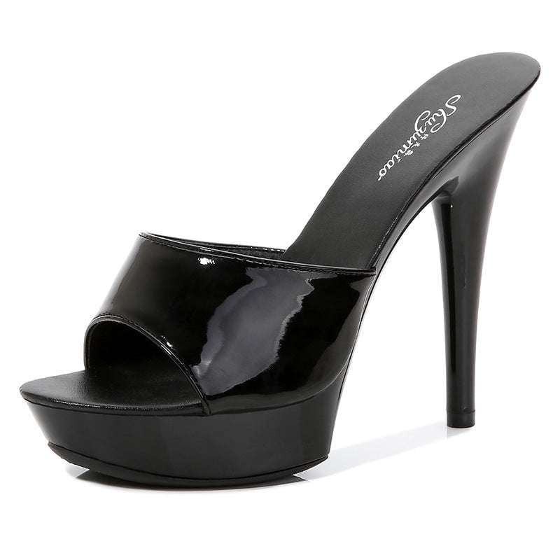 One Word Strap, Stiletto Slippers, Women's Fashion Heels - available at Sparq Mart