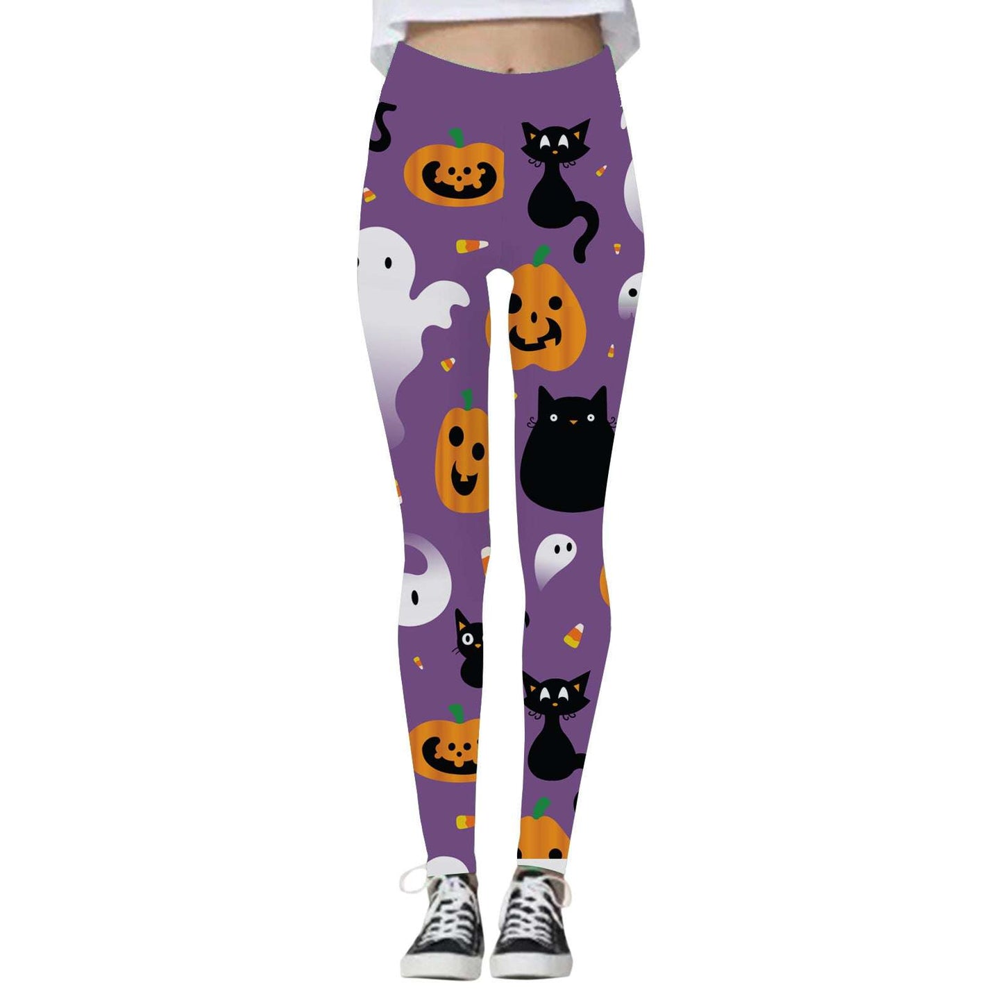 Halloween Leggings, High Waist Leggings, Sports Leggings - available at Sparq Mart