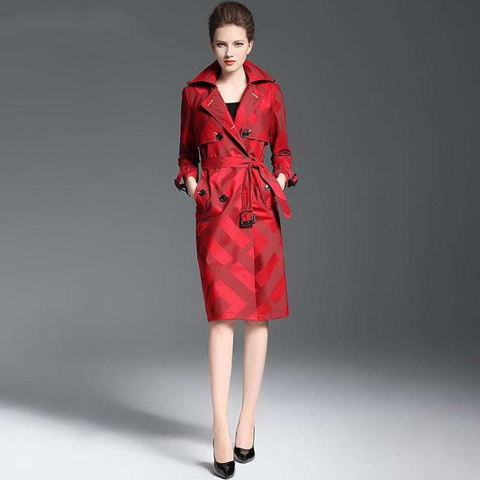 Double Breasted Coat, Stylish Rainwear Women, Women's Windbreaker Jacket - available at Sparq Mart
