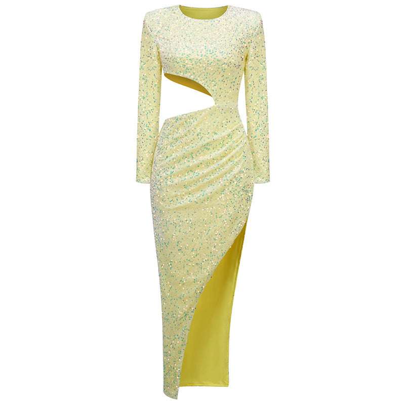 Fashionable Sequins Dress, Long Sleeve Dress, Slim Dress - available at Sparq Mart