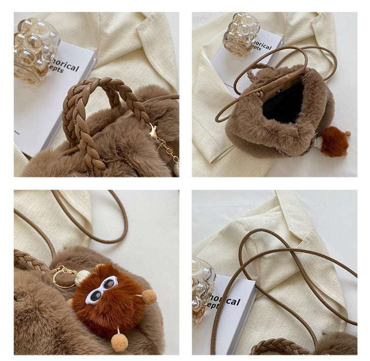 Autumn Wool Tote, Stylish Wool Bag, Winter Wool Handbag - available at Sparq Mart