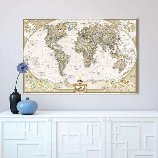 Canvas Map Decor, Living Room Maps, World Map Artwork - available at Sparq Mart