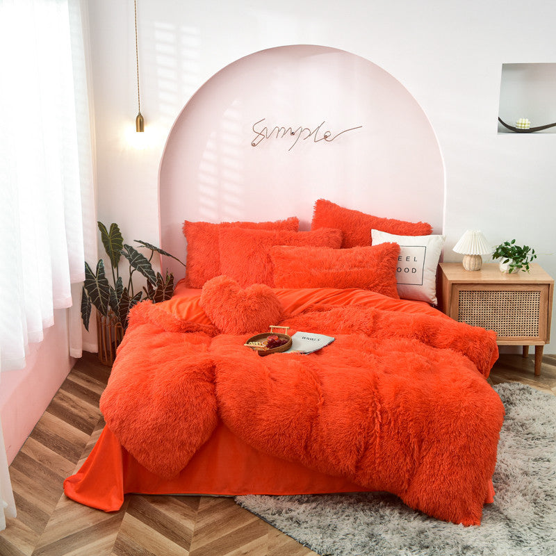 Luxury Bedspread Set, Plush Comforter Kit, Velvet Bedding Set - available at Sparq Mart