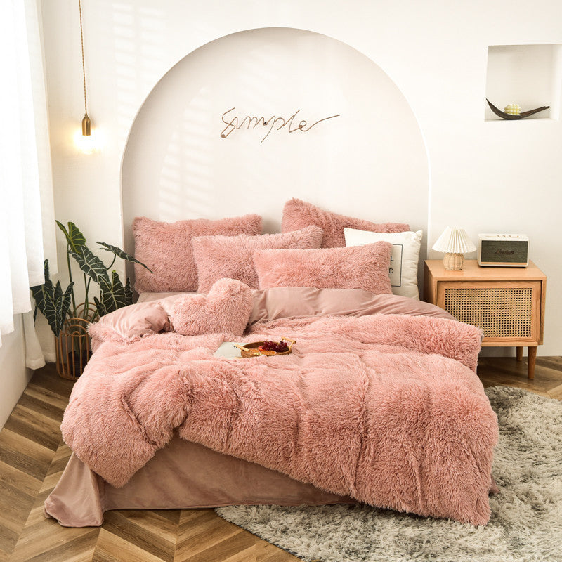 Luxury Bedspread Set, Plush Comforter Kit, Velvet Bedding Set - available at Sparq Mart