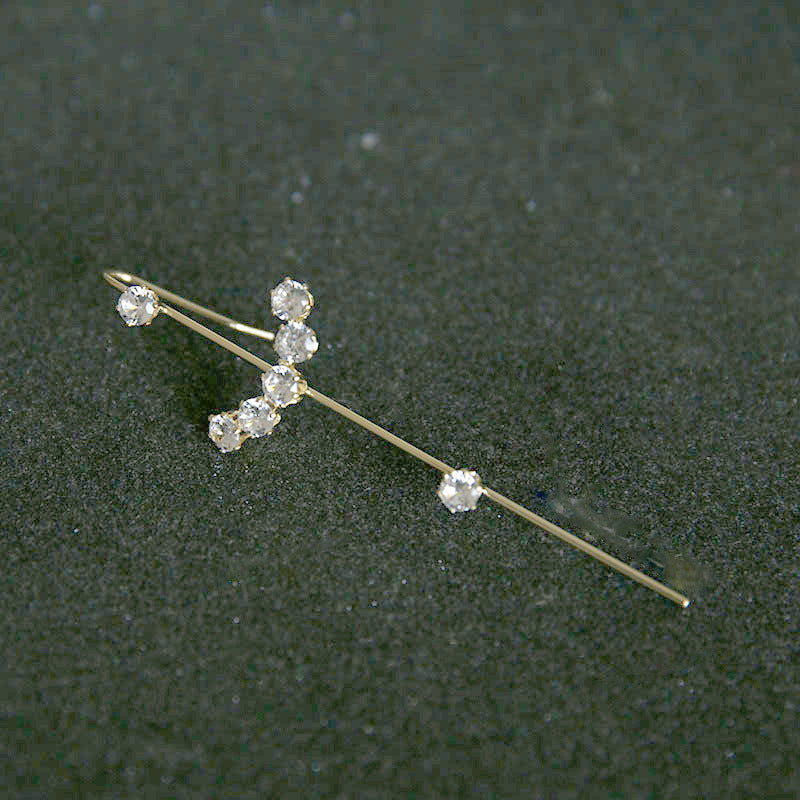 Crystal Hook Earrings, Dazzling Ear Accessories, Magic Wand Earrings - available at Sparq Mart