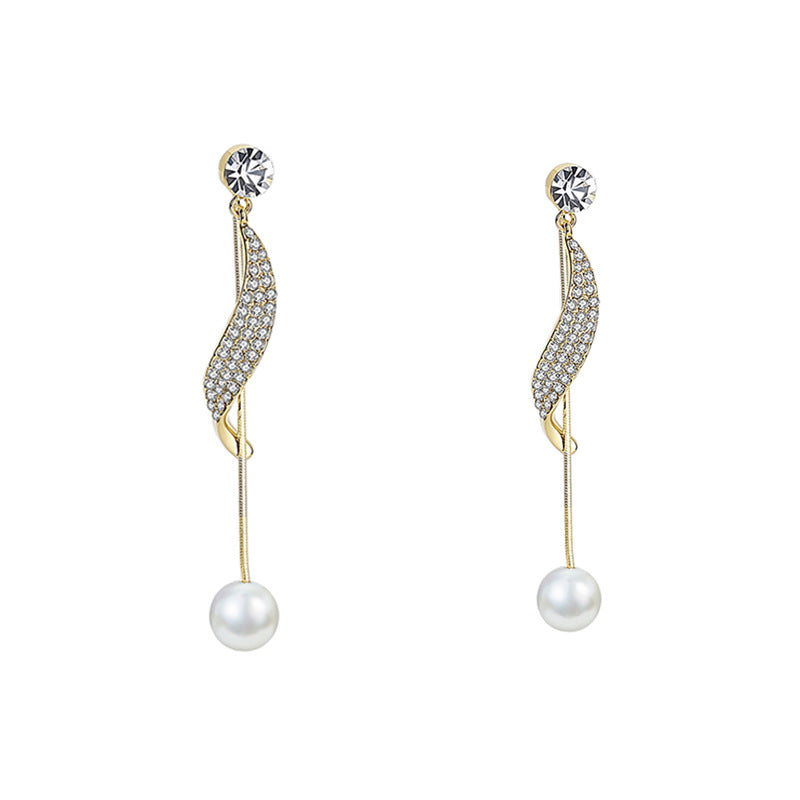 Elegant Alloy Earrings, Geometric Tassel Earrings, Silver Needle Earrings - available at Sparq Mart